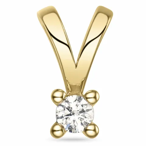 kampajn - 0,15 ct diamant solitärberlock i 14 carat guld 0,15 ct