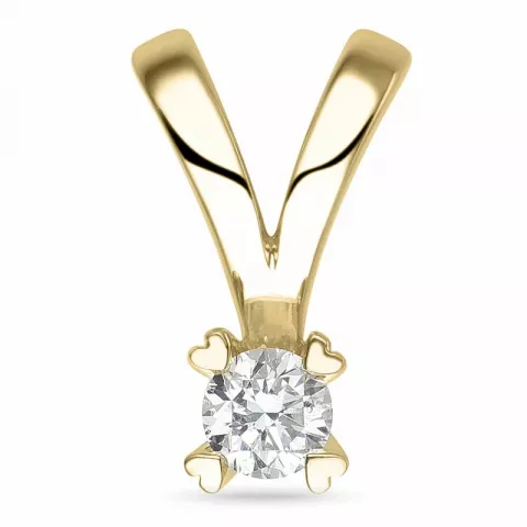 kampajn -  0,13 ct diamant solitärberlock i 14  carat guld 0,13 ct