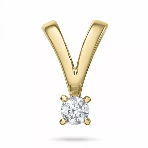 kampajn -  0,06 ct diamant solitärberlock i 14  carat guld 0,06 ct