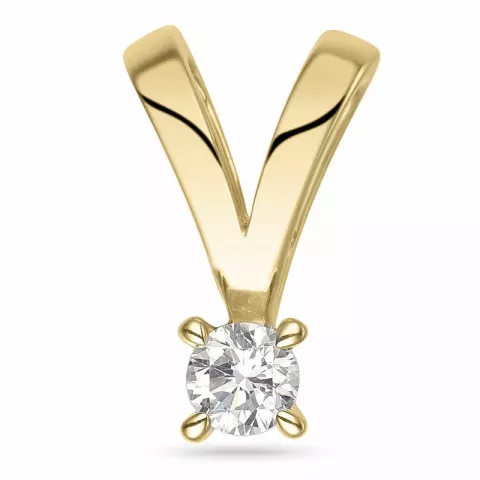 kampajn -  0,11 ct diamant solitärberlock i 14  carat guld 0,11 ct