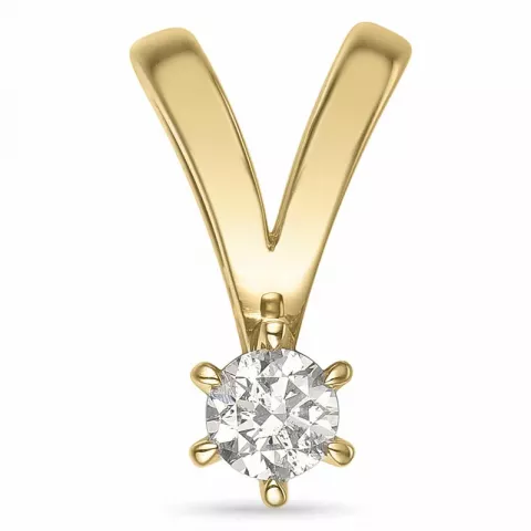 kampajn -  0,15 ct diamant solitärberlock i 14  carat guld 0,15 ct