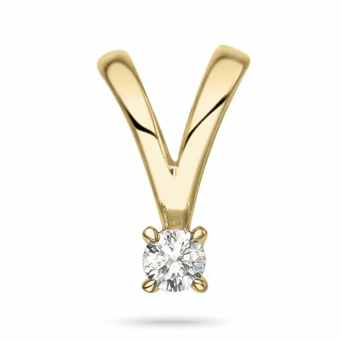 kampajn -  0,05 ct diamant solitärberlock i 14  carat guld 0,05 ct