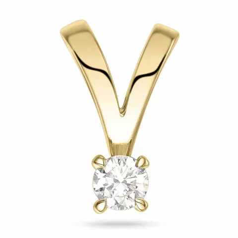 kampajn -  0,12 ct diamant solitärberlock i 14  carat guld 0,12 ct