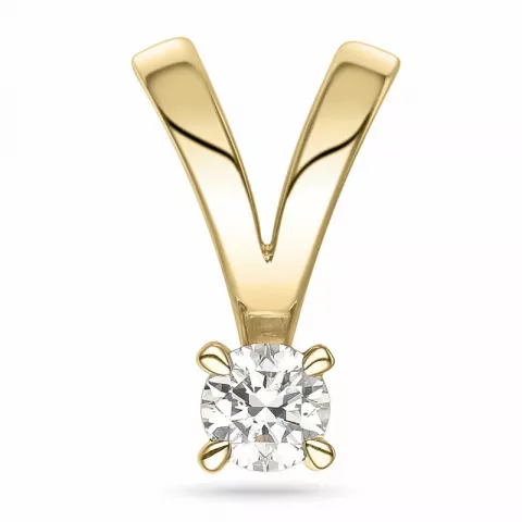 kampajn -  0,14 ct diamant solitärberlock i 14  carat guld 0,14 ct