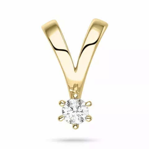kampajn -  0,05 ct diamant solitärberlock i 14  carat guld 0,05 ct