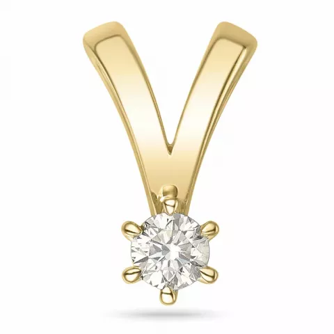 kampajn -  0,12 ct diamant solitärberlock i 14  carat guld 0,12 ct