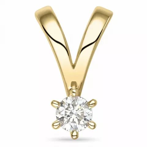 kampajn -  0,14 ct diamant solitärberlock i 14  carat guld 0,14 ct