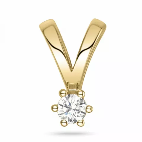 kampajn -  0,10 ct diamant solitärberlock i 14  carat guld 0,10 ct