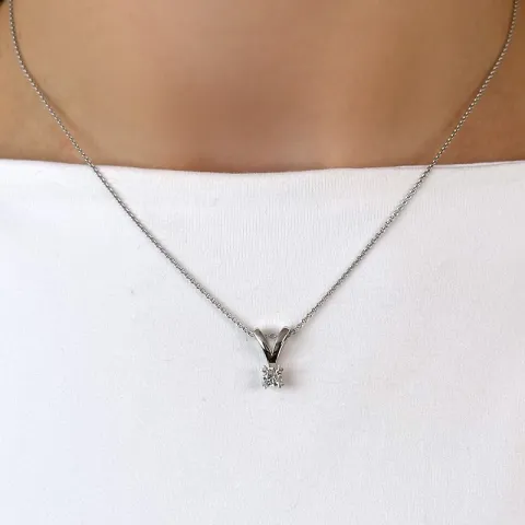 kampajn - diamant hängen i 14 carat vitguld 0,20 ct