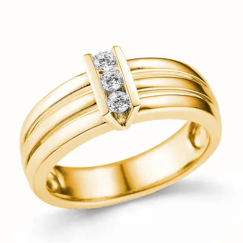 diamant ring i 14 karat guld 0,15 ct