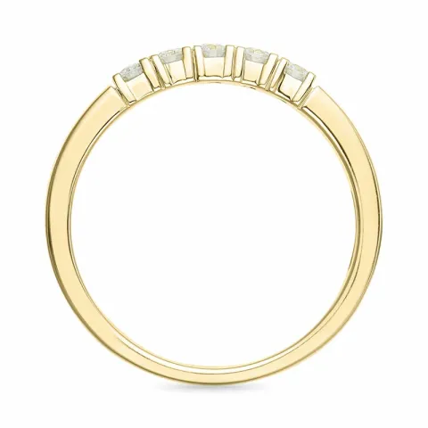 alliancring i 14 karat guld 5 x 0,05 ct