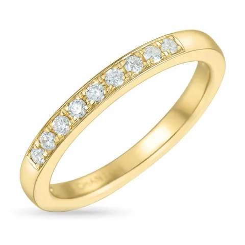 diamant alliancring i 14  karat guld 0,16 ct