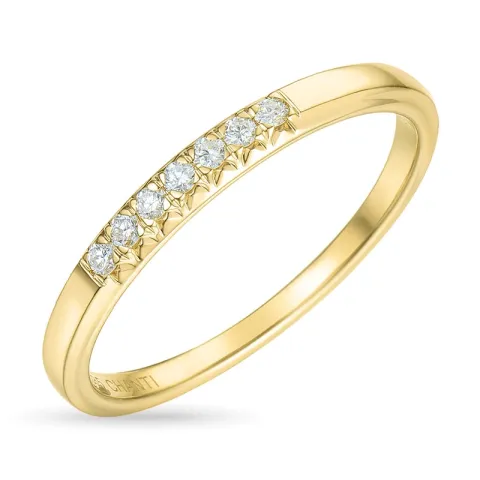 diamant alliancring i 14  karat guld 0,11 ct