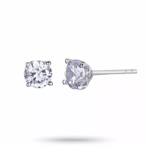 4,5 mm zirkon örhängestift i silver