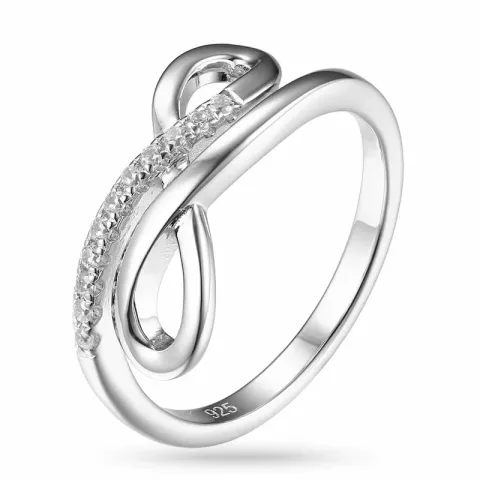 Kollektionsprov infinity zirkon ring i silver