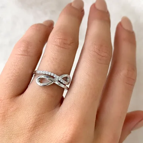 infinity zirkon ring i silver