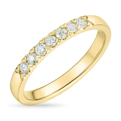 diamant alliancring i 14  karat guld 0,24 ct