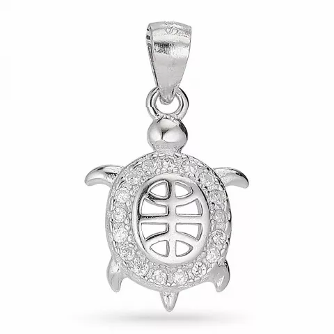 Kollektionsprov sköldpadda zirkon hängen i silver