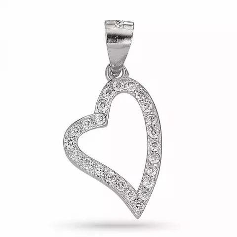Kollektionsprov hjärta zirkon hängen i silver