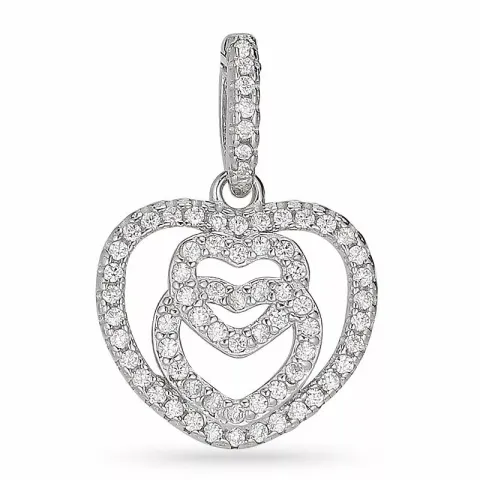 Kollektionsprov hjärta zirkon hängen i silver