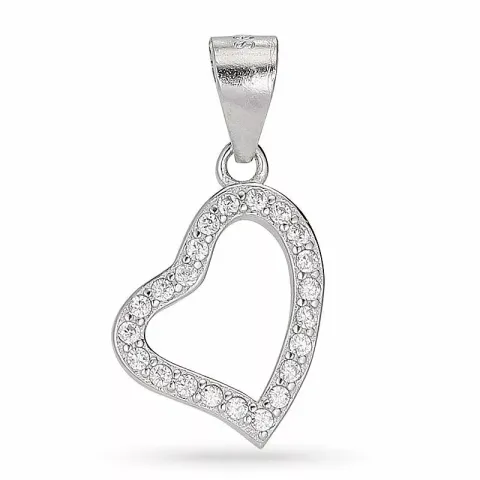 Kollektionsprov hjärta zirkon hängen i silver