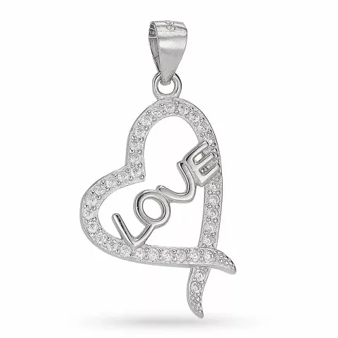 Kollektionsprov hjärta zirkon hängen i silver