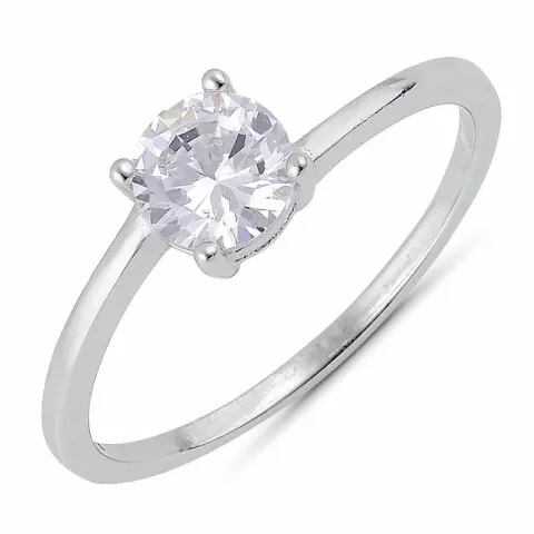 Billig zirkon ring i silver