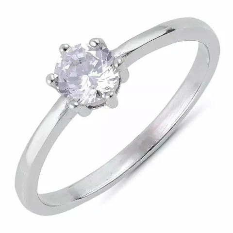 Billig zirkon ring i silver