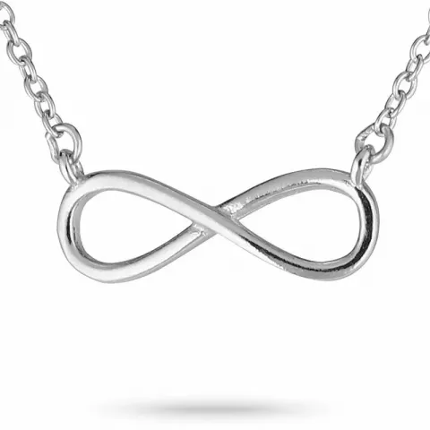 Kollektionsprov infinity halskedja med berlocker i silver med infinity hänge i silver