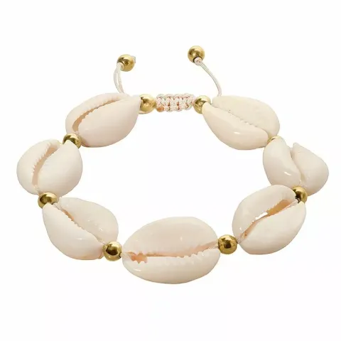 hematite shell mussla armband i silkes snöre 17 plus 4 cm x 14,5 mm