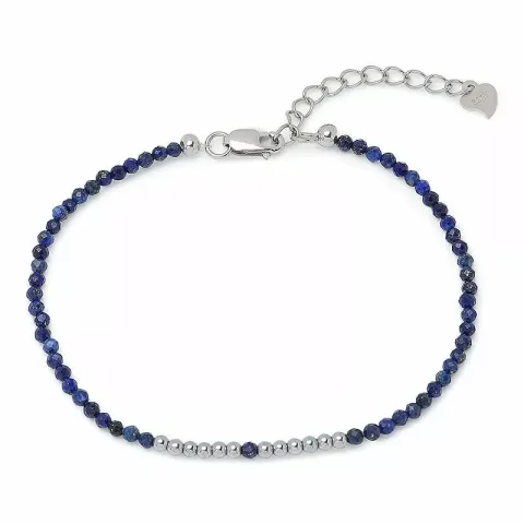 mörkblå sten armband med lapis og hematite.