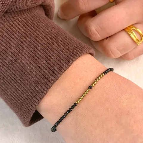sort armband med onyxer og hematite.