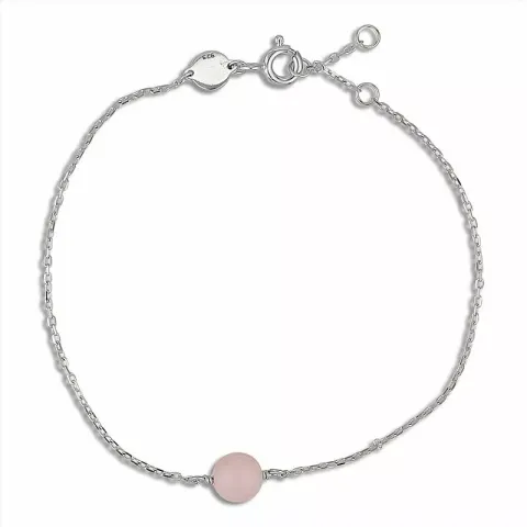 Rosa kvarts ankerarmband i silver