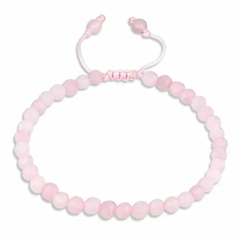 rosa pärlarmband med kvarts.