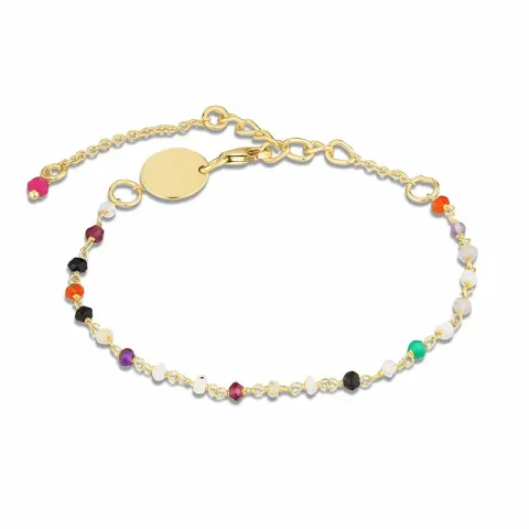 multifärgat armband i förgyllt silver x