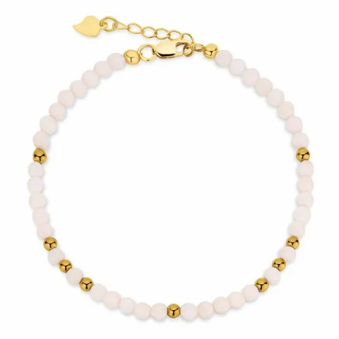 vit armband med korall