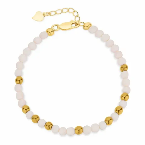 vit armband med korall