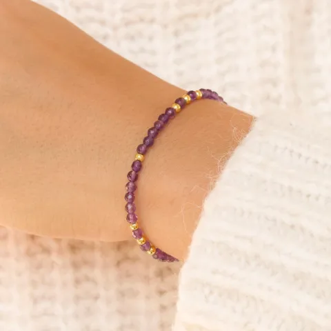 lila armband med ametist