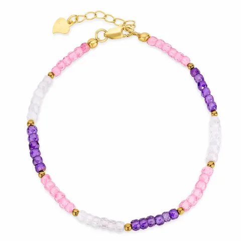 multifärgade armband med zirkon og zirkon og zirkon