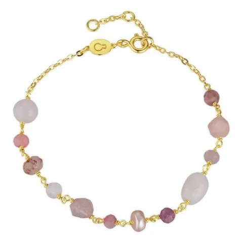 rosa armband i förgyllt silver x