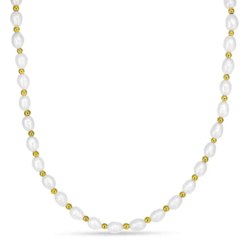 hematite halsband med sötvattenspärlor