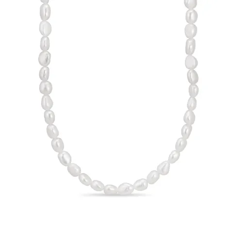 6 mm halsband med sötvattenspärlor