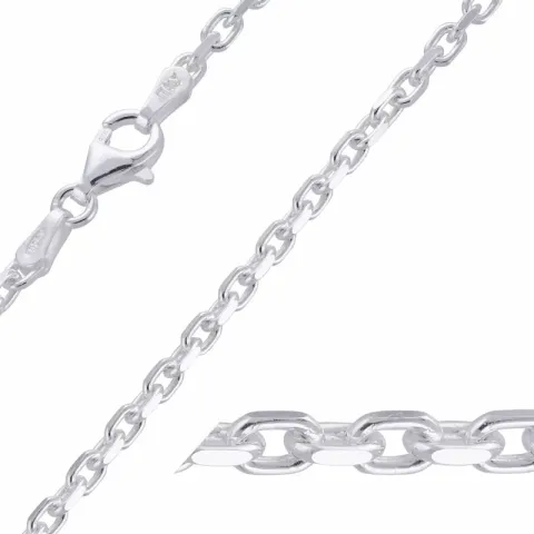 kort ankerhalskedja i silver 38 cm x 2,5 mm