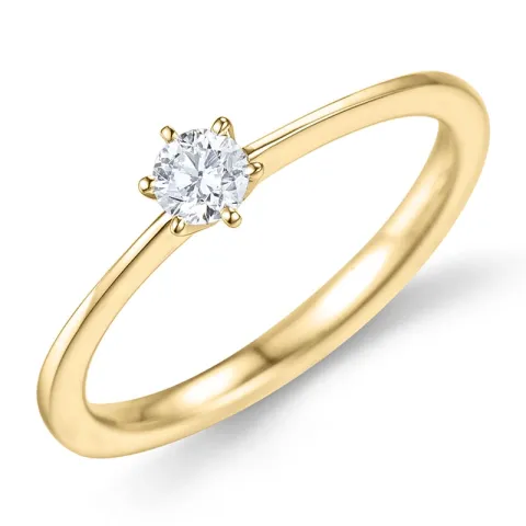 0,20 ct lab grown diamant solitärring i 9 karat guld 0,20 ct