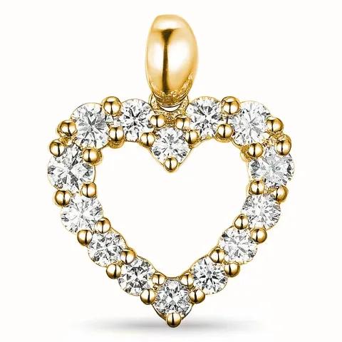 hjärta lab grown diamant hängen i 9 carat guld 0,54 ct