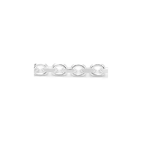 Facettslipad ankerarmband i silver 21 cm x 8,8 mm