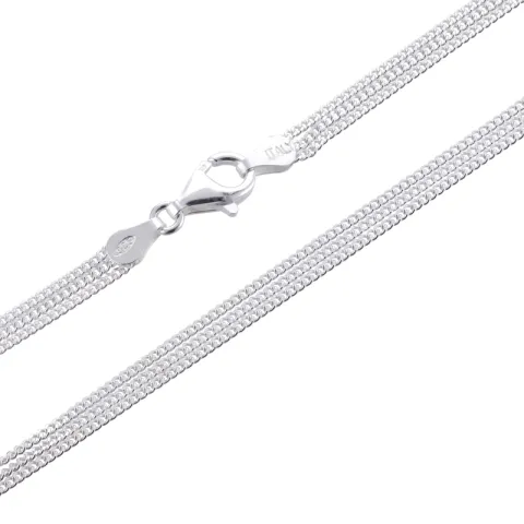 panzerhalskedja i silver 42 cm x 3 x 1,2 mm