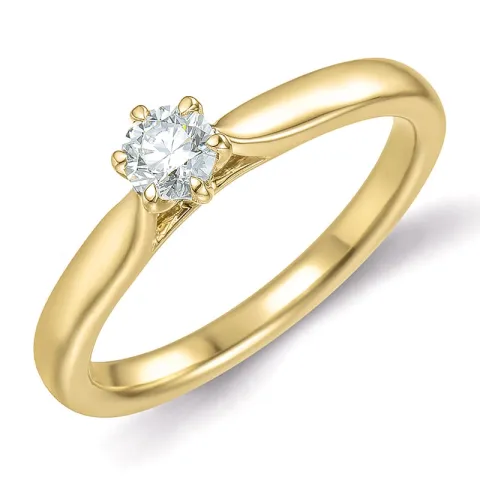 0,30 ct lab grown diamant solitärring i 9 karat guld 0,30 ct