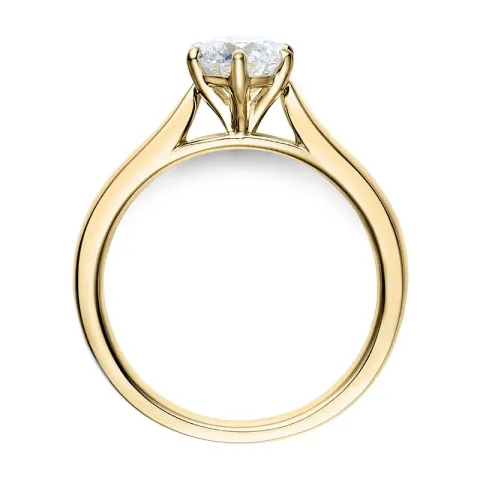 1,00 ct lab grown diamant solitärring i 9 karat guld 1,0 ct