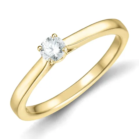 0,20 ct lab grown diamant solitärring i 9 karat guld 0,20 ct